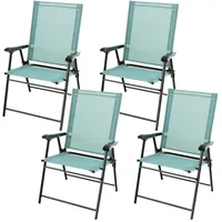 KOMFOTTEU Balkonset, (4-tlg), Gartenstuhl klappbar, bis zu 150kg grün