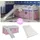 Homestyle4u Hochbett 2552 90 x 200 cm Kiefer massiv weiß rosa