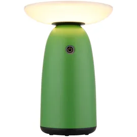 GLOBO Solarlampe Außenleuchte Tischlampe grün LED Gartenleuchte Touchdimmer Balkonlampe, Aluminium Kunststoff, 10w 500lm Warmweiß, Dxh 16 x 22,5 cm