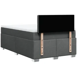 vidaXL Boxspringbett 120 x 200 cm Dunkelgrau
