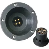 SINUSLIVE Car HiFi Lautsprecherstecker-Set 4 x 4mm2 inkl. Einbaubuchse, vergoldet