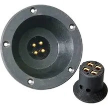 SINUSLIVE Car HiFi Lautsprecherstecker-Set 4 x 4mm2 inkl. Einbaubuchse, vergoldet