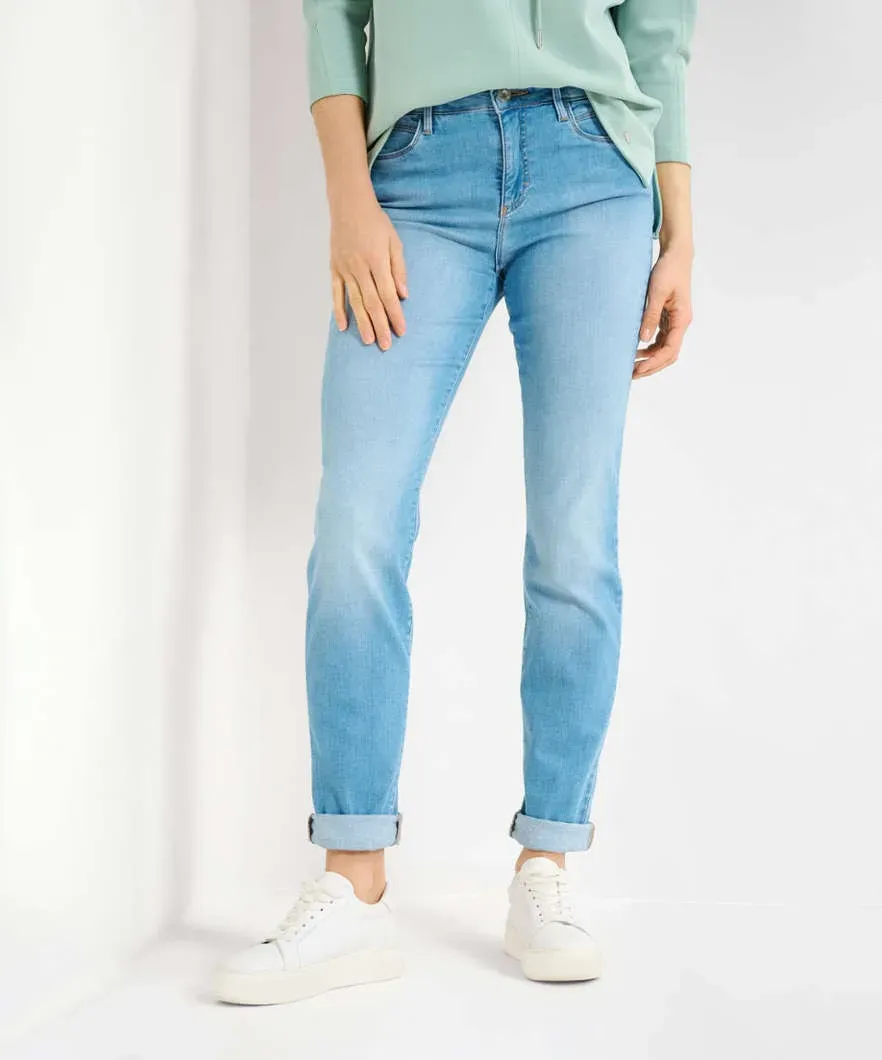 5-Pocket-Jeans BRAX "Style SHAKIRA" Gr. 48, Normalgrößen, blau Damen Jeans 5-Pocket-Jeans