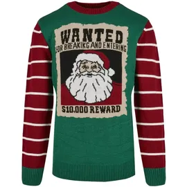 URBAN CLASSICS Wanted Christmas Sweater Grün XL