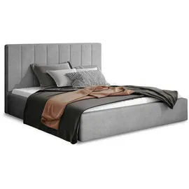 petits-meubles Bett mit Bettkasten 180 x 200 cm Grau