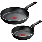 Tefal Recycled On Pfannen-Set 24/28 cm, 100% recyceltes Aluminium, Antihaftbeschichtung, Induktion, Spülmaschinenfest, Schwarz, C2979032