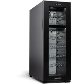 Klarstein Shiraz 18 Duo Weinkühlschrank 2 Zonen 53L/18 Flaschen 5-18 °C Touch Schwarz
