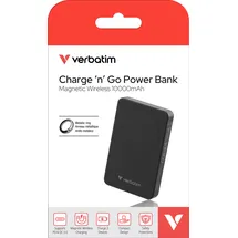 Verbatim Charge 'n' Go Essentials 10000 mAh Kabelloses Aufladen Schwarz