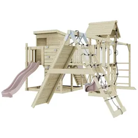 OUTDOORTOYS Spielturm Lars Holz Rosa