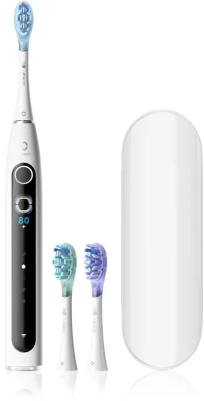 Oclean X Pro 20 Set Zahnbürste mit Schalltechnologie + 2 Ersatzaufsätze mit Reise-Etui White