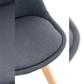 CLP 4er Set Linares Stoff I Samt I Cord I Lederoptik I Lehnstuhl Mit Holzgestell