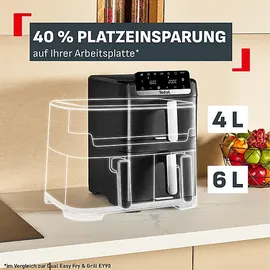 Tefal Easy Fry Crispy Stack Doppelkammer schwarz