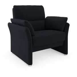 DOMO collection Sessel Pina Mikrofaser 99 x 95 x 88 cm Dunkelblau