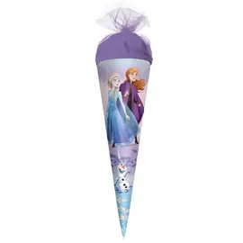ROTH Schultüte Disney Frozen 35 cm - rund, Tüllverschluss