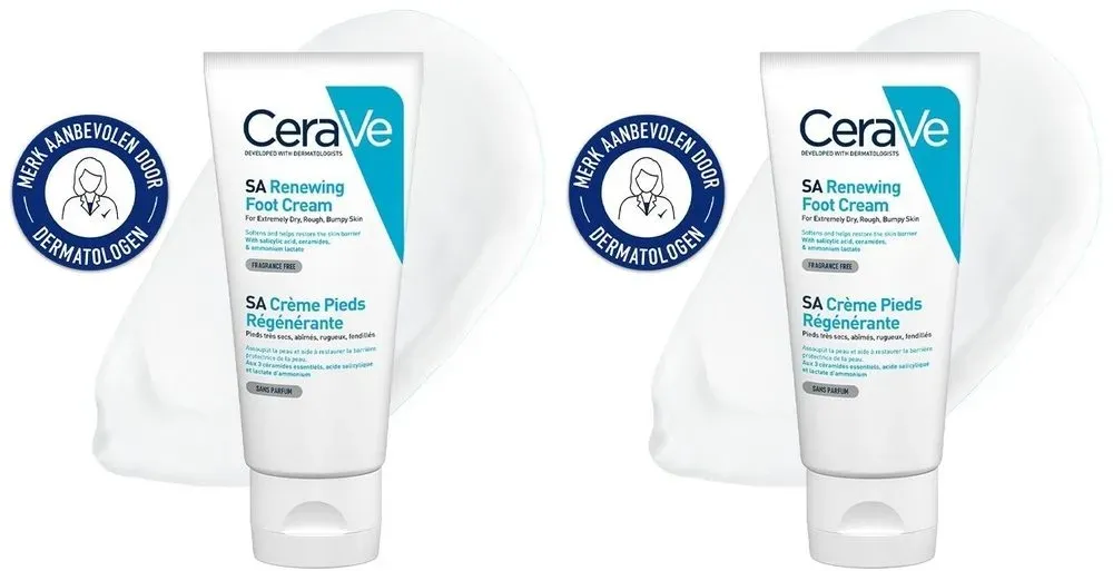 CeraVe SA Herstellende Voetcrème 2x88 ml Voetcrème
