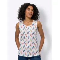 Sieh an! Shirttop in ecru-pink-bedruckt | Gr.: 48