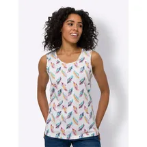 Sieh an! Shirttop in ecru-pink-bedruckt | Gr.: 48