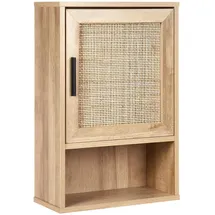Beliani Bad-Wandschrank, Natur, Braun, Holzwerkstoff, 40x60x19 cm, Badezimmer, Badezimmerschränke, Midischränke