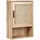 Beliani Bad-Wandschrank, Natur, Braun, Holzwerkstoff, 40x60x19 cm, Badezimmer, Badezimmerschränke, Midischränke