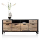 Habufa Sardinie Sideboard 220 cm 4 Türen 2 Laden 2 Nischen - Black