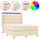 vidaXL Boxspringbett 140 x 200 cm Creme