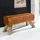 FineBuy Design Sitzhocker FB45549 Holz 90x30x43 cm Modern Garderobenbank Leder