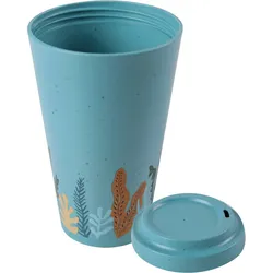 Becher AWAVE "AWAVE", blau (türkis), H:15,5cm Ø:9,5cm, Kunststoff, Trinkgefäße, mit rPET, 400 ml