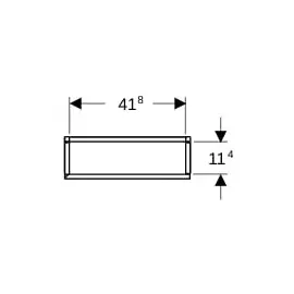 Geberit iCon Hochschrank 45 x 180 cm Lava / Glas glänzend / lackiert