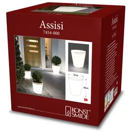 Konstsmide Assisi mit LED Ø 37 x 40 cm weiß