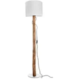 GLOBO Stehleuchte NORIN - braun - Weiß/Beige