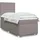 vidaXL Boxspringbett mit Matratze Taupe 140x200 cm Stoff