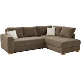 Jockenhöfer Ecksofa JOCKENHÖFER GRUPPE "Sunset, Dauerschlafsofa mit", beige (taupe 426, 18), B:257cm T:105cm, Korpus: 100% Polyester;Kissen: 100% Polyester, Sofas, Ecksofa, Tonnentaschen-Federkern, 5cm Kaltschaumtopper, flexible montierbar