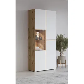 OTTO home Vitrine Cross 79,5 x 40 x 183,5 cm Weiß