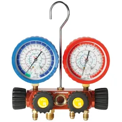 Rothenberger Monteurhilfe-Set 4-Wege I Standard, R410A, mit Manometer,Pulse-free, Klasse 1.6 - 170606