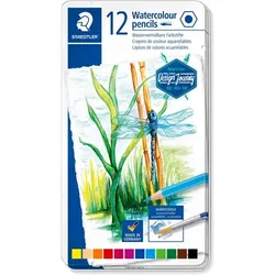 STAEDTLER 14610C M12 Coloured pencils aquarell - 12 Stück metal tin