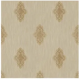 Profhome Barock Tapete 0,53 m x 10 m 5,33 m2 Beige/Bronze 319463