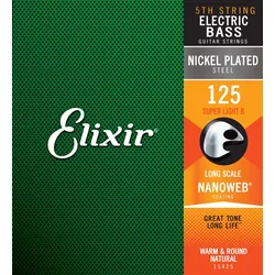 Elixir 15425 E-Bass Einzelsaite Nanoweb Long Scale 125