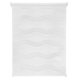 mydeco Rollo DUO WAVE, weiß 100x160cm (BH 100x160 cm) - weiß
