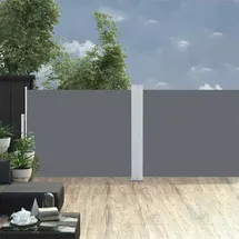 vidaXL Ausziehbare Seitenmarkise 1,4 x 10 m anthrazit