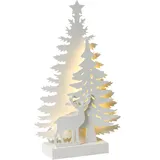 Beliani Weihnachtsbaum 36 cm Weiß