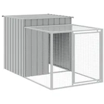 vidaXL Freilaufgehege 110 x 201 x 110 cm grau
