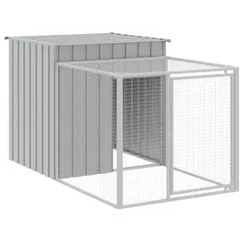 vidaXL Freilaufgehege 110 x 201 x 110 cm grau