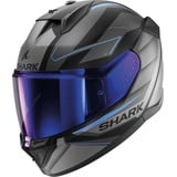 Shark D-Skwal 3 Sizler, Integralhelm - Matt Schwarz/Dunkelgrau/Blau - XL