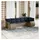 vidaXL Gartensofa-Set 7-tlg. grau Polyrattan