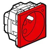 Legrand Steckdose französisch codiert beleuchtet 2-modulig Farbe: Rot