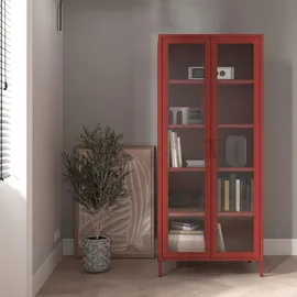 Jan Nowak Vitrine Angelo 80 x 185 x 45 cm Rot
