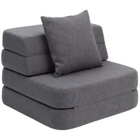 KlipKlap Kindersofa 3 Fold Sofa Single Soft / Klappsofa blau