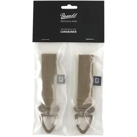 Brandit Textil Brandit Belt and Molle Loop Carabiner 2 Pack Camel Gr. OS