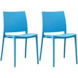 CLP Gartenstuhl Meton 42 x 42 x 81 cm blau 2 St.