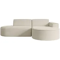 Altdecor Ecksofa Beige, Textil, 3-Sitzer, L-Form Corner Sofa Bett